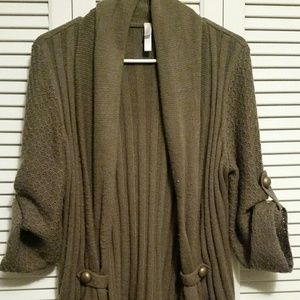 Olive 3/4 sleeve Cardigan